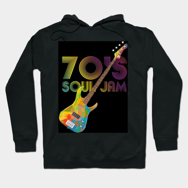 70's soul jam  bass front and back Hoodie by Chazz Deas